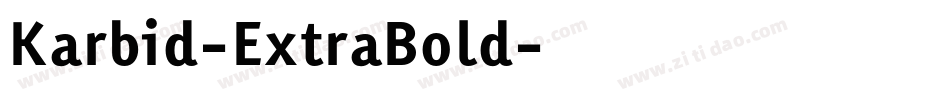 Karbid-ExtraBold字体转换