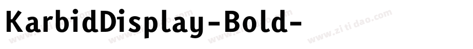 KarbidDisplay-Bold字体转换