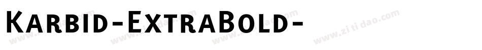 Karbid-ExtraBold字体转换