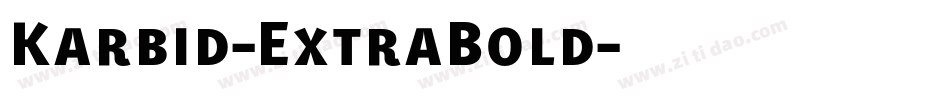 Karbid-ExtraBold字体转换