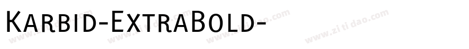 Karbid-ExtraBold字体转换