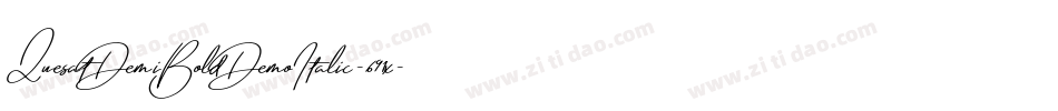 QuesatDemiBoldDemoItalic-691x字体转换