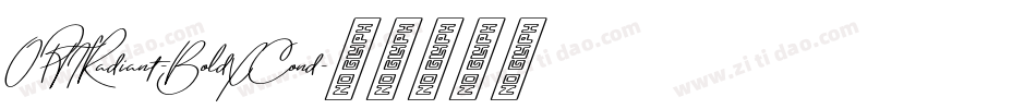 OPTIRadiant-BoldXCond字体转换