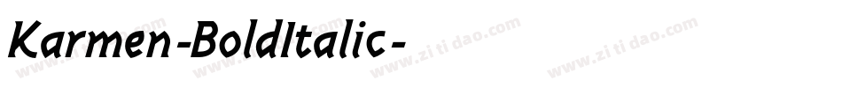 Karmen-BoldItalic字体转换