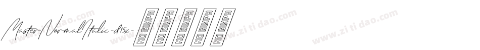 MasterNormalItalic-d15x字体转换