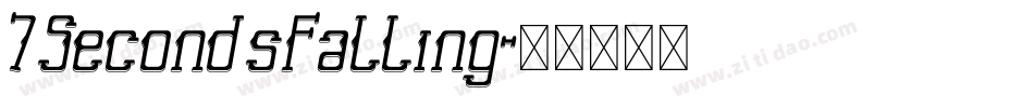 7SecondsFalling字体转换