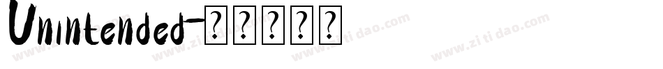 Unintended字体转换