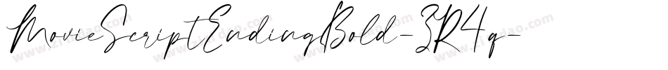 MovieScriptEndingBold-ZR4q字体转换