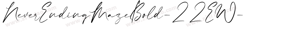 NeverEndingMazeBold-22EW字体转换