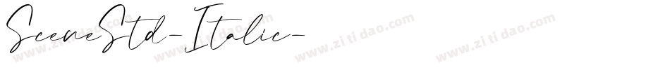 SceneStd-Italic字体转换