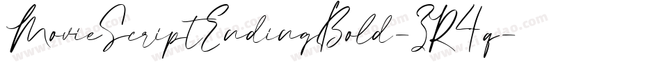 MovieScriptEndingBold-ZR4q字体转换