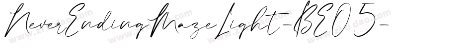 NeverEndingMazeLight-BE05字体转换