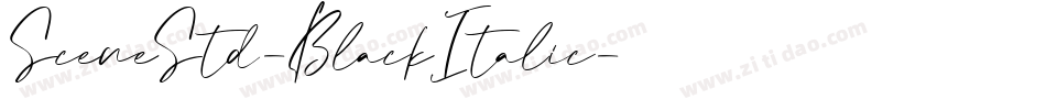 SceneStd-BlackItalic字体转换