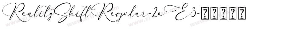 RealityShiftRegular-2oE3字体转换