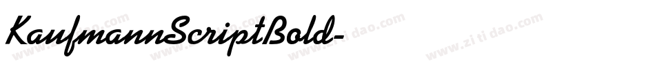 KaufmannScriptBold字体转换