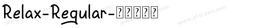 Relax-Regular字体转换