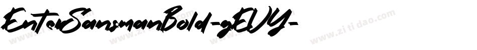 EnterSansmanBold-gEVY字体转换