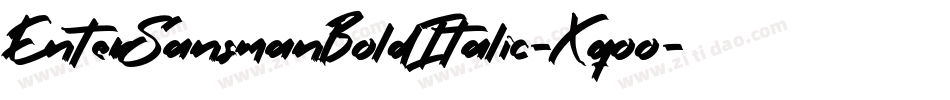 EnterSansmanBoldItalic-Xqoo字体转换