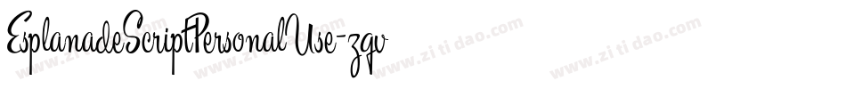 EsplanadeScriptPersonalUse-zqv3字体转换