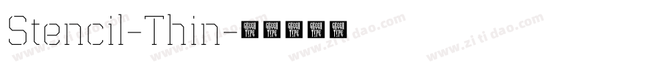 Stencil-Thin字体转换