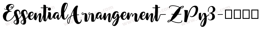 EssentialArrangement-ZPy3字体转换