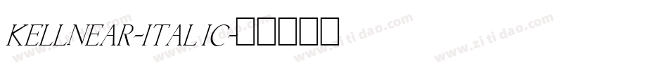 Kellnear-Italic字体转换