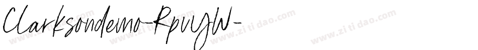 Clarksondemo-RpvYW字体转换