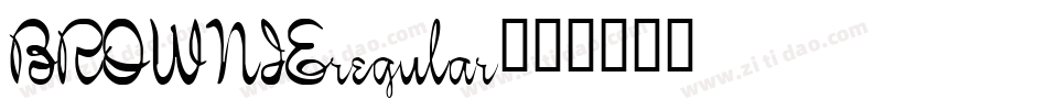 BROWNIEregular字体转换