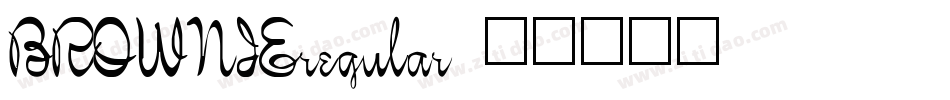 BROWNIEregular字体转换