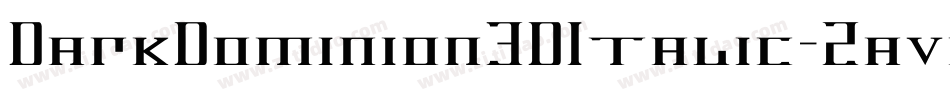DarkDominion3DItalic-2avd字体转换