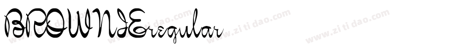BROWNIEregular字体转换