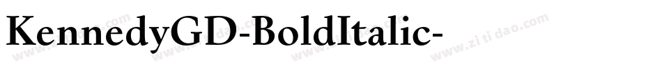 KennedyGD-BoldItalic字体转换