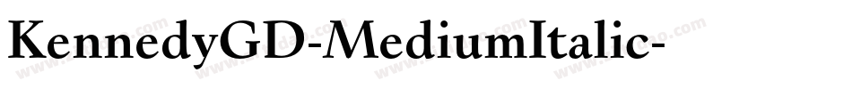 KennedyGD-MediumItalic字体转换