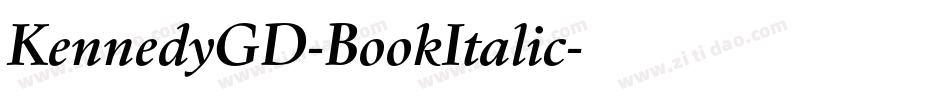 KennedyGD-BookItalic字体转换
