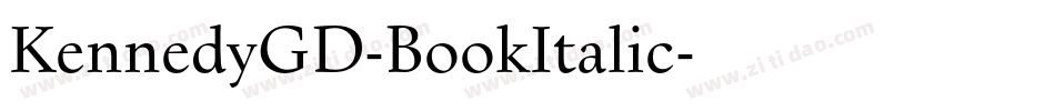 KennedyGD-BookItalic字体转换