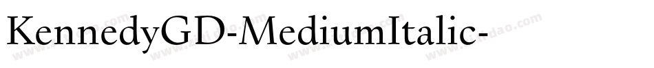 KennedyGD-MediumItalic字体转换