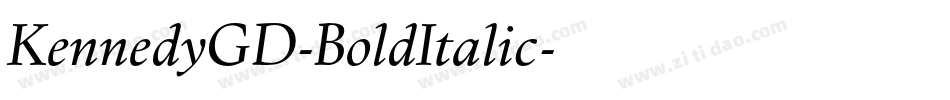 KennedyGD-BoldItalic字体转换