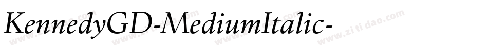 KennedyGD-MediumItalic字体转换