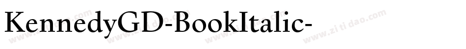 KennedyGD-BookItalic字体转换