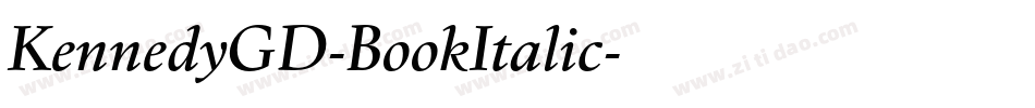KennedyGD-BookItalic字体转换