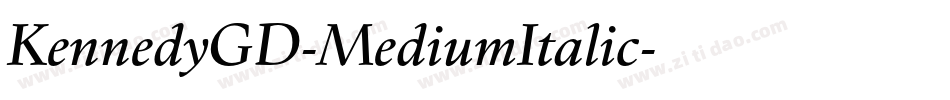 KennedyGD-MediumItalic字体转换