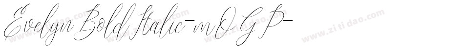 EvelynBoldItalic-mOGP字体转换