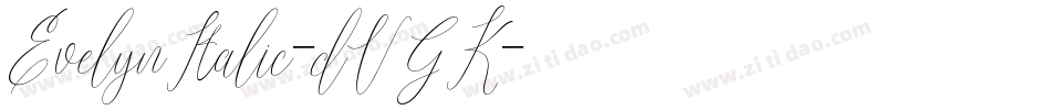 EvelynItalic-dVGK字体转换