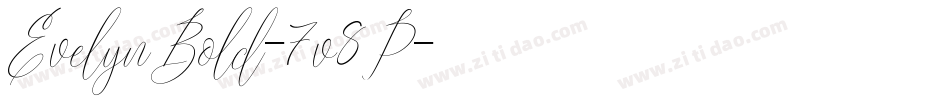 EvelynBold-7v8P字体转换