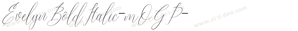 EvelynBoldItalic-mOGP字体转换