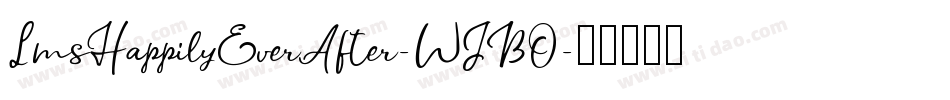 LmsHappilyEverAfter-WJBO字体转换