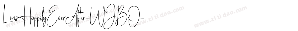 LmsHappilyEverAfter-WJBO字体转换