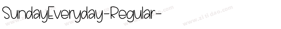 SundayEveryday-Regular字体转换 SundayEveryday-Regular字体转换