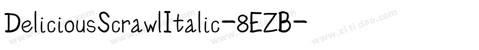 DeliciousScrawlItalic-8EZB字体转换