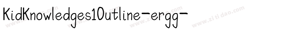 KidKnowledges1Outline-ergg字体转换